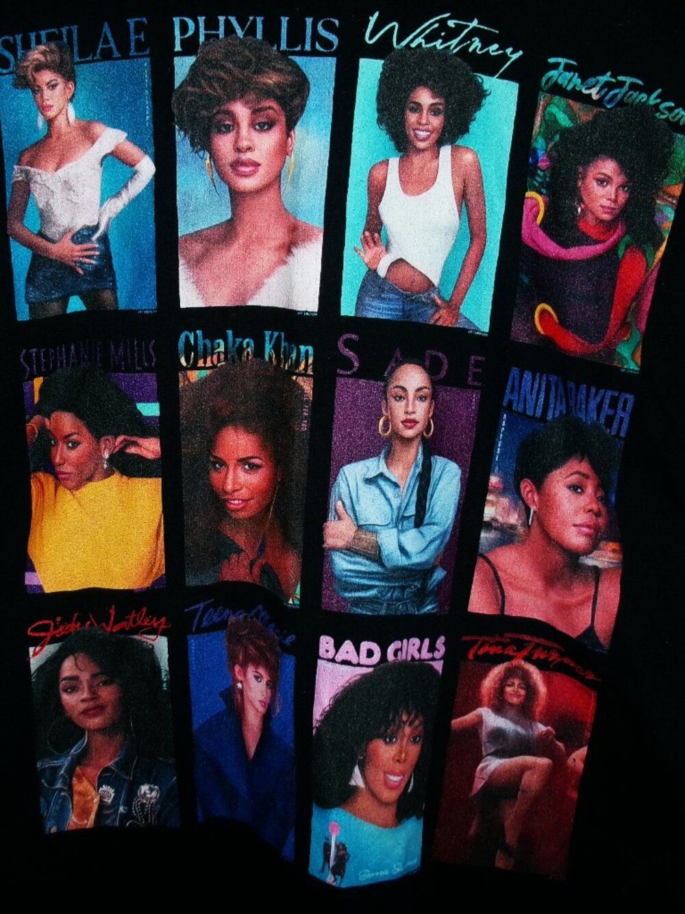 black ladies of r&b rock pop m unisex tee - sister's chaka sade janet whitney